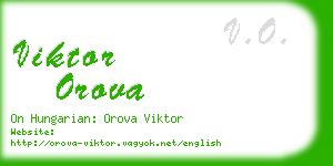viktor orova business card